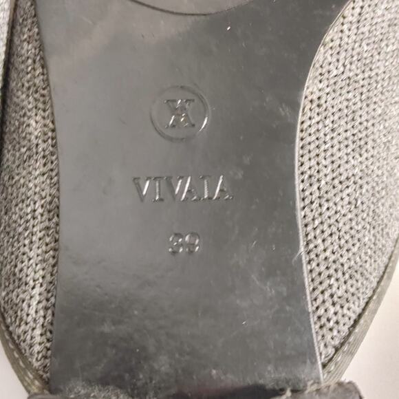 Vivaia Square-Toe Mules Slip-On Lightweight Charcoal Gray Womens Size US 8 EU 39 - Picture 6 of 9